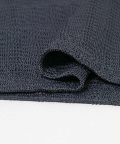 輕質華夫格圓領長袖T恤