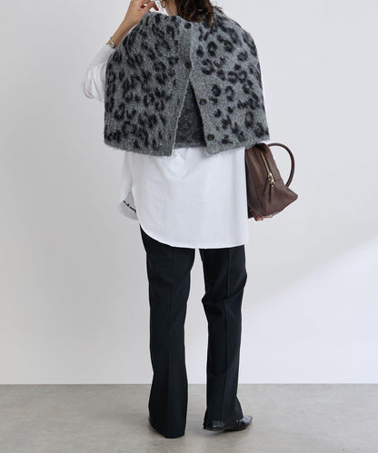 【時尚感十足】豹紋長毛針織衫