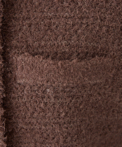 金色紐扣短袖仿呢料開衫