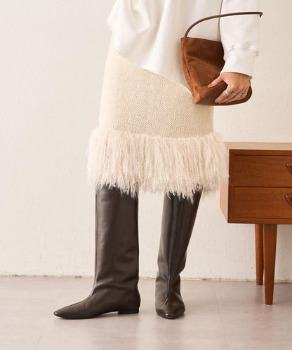 【SHENERY】流蘇針織半身裙
