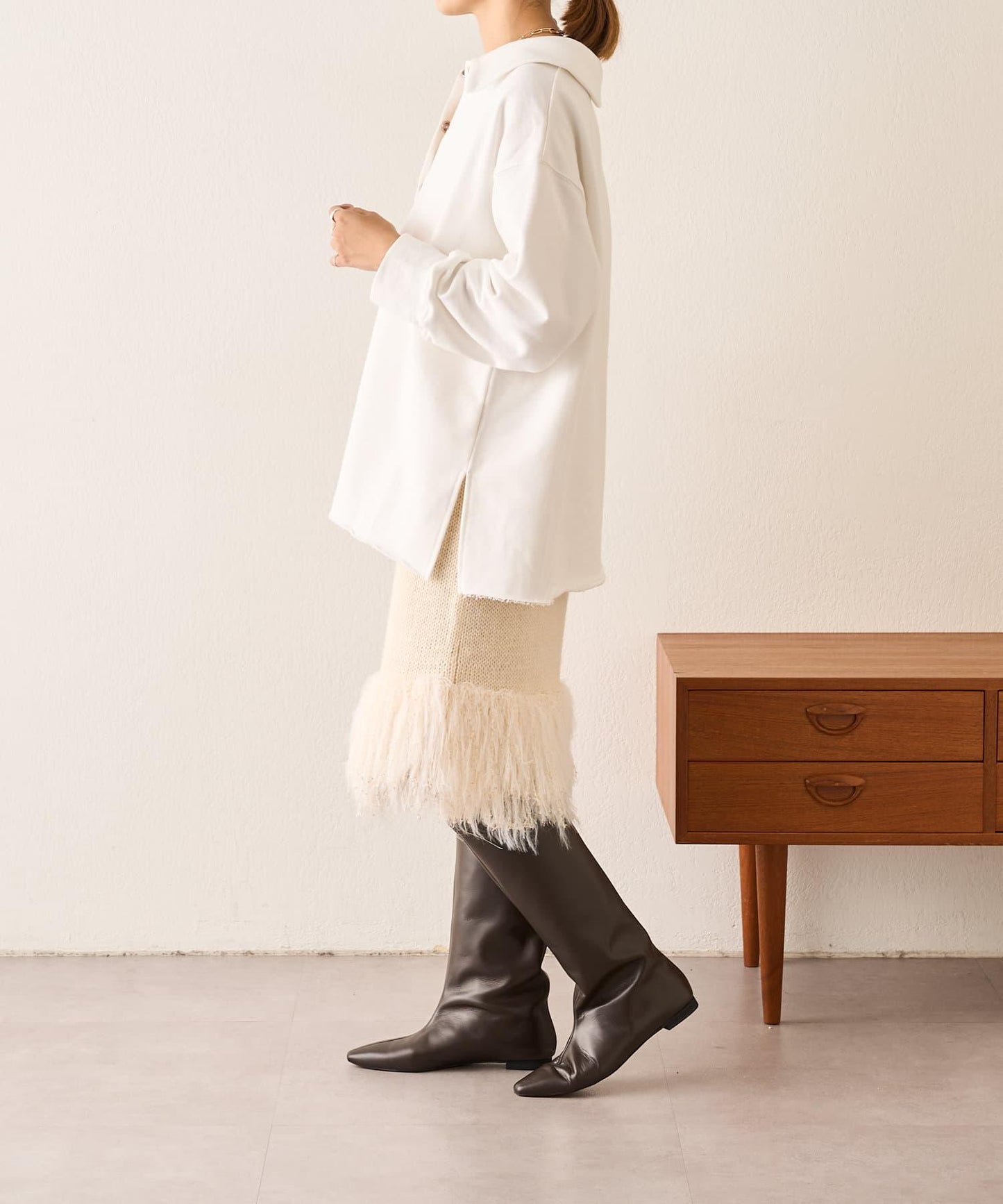 【SHENERY】流蘇針織半身裙