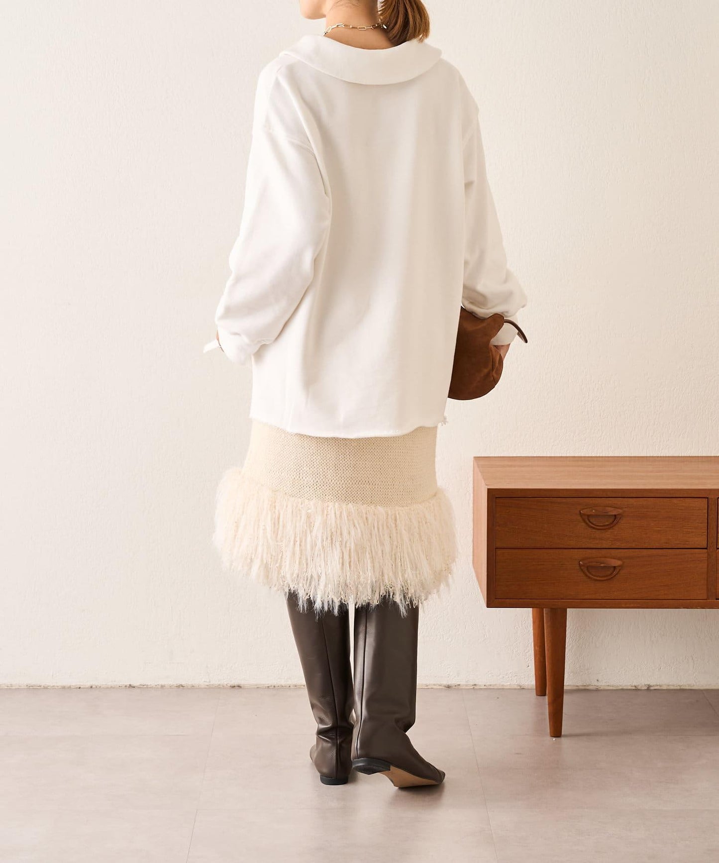 【SHENERY】流蘇針織半身裙