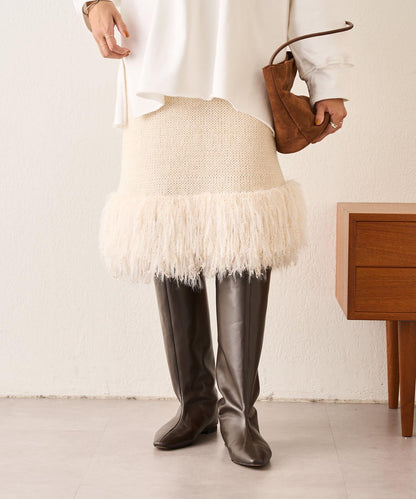 【SHENERY】流蘇針織半身裙