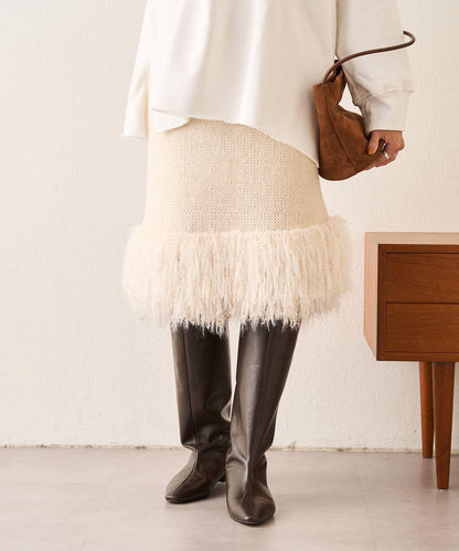 【SHENERY】流蘇針織半身裙