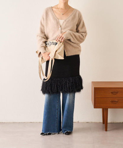 【SHENERY】流蘇針織半身裙