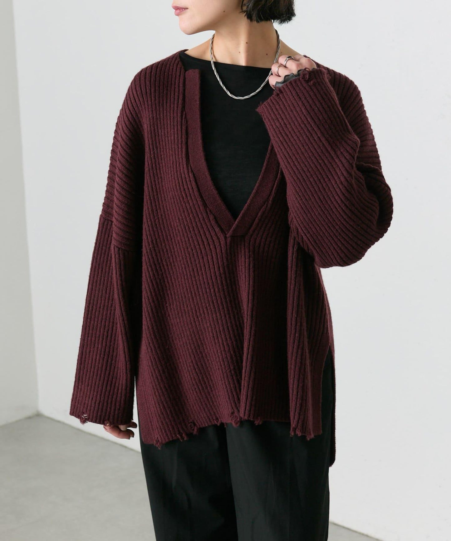 【ear PAPILLONNER】破洞針織衫【SUM1 STYLE】