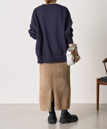 【SHENERY】亮絲長毛修身半身裙