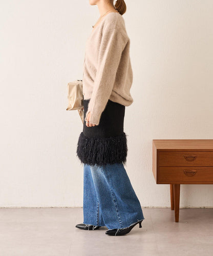 【SHENERY】流蘇針織半身裙