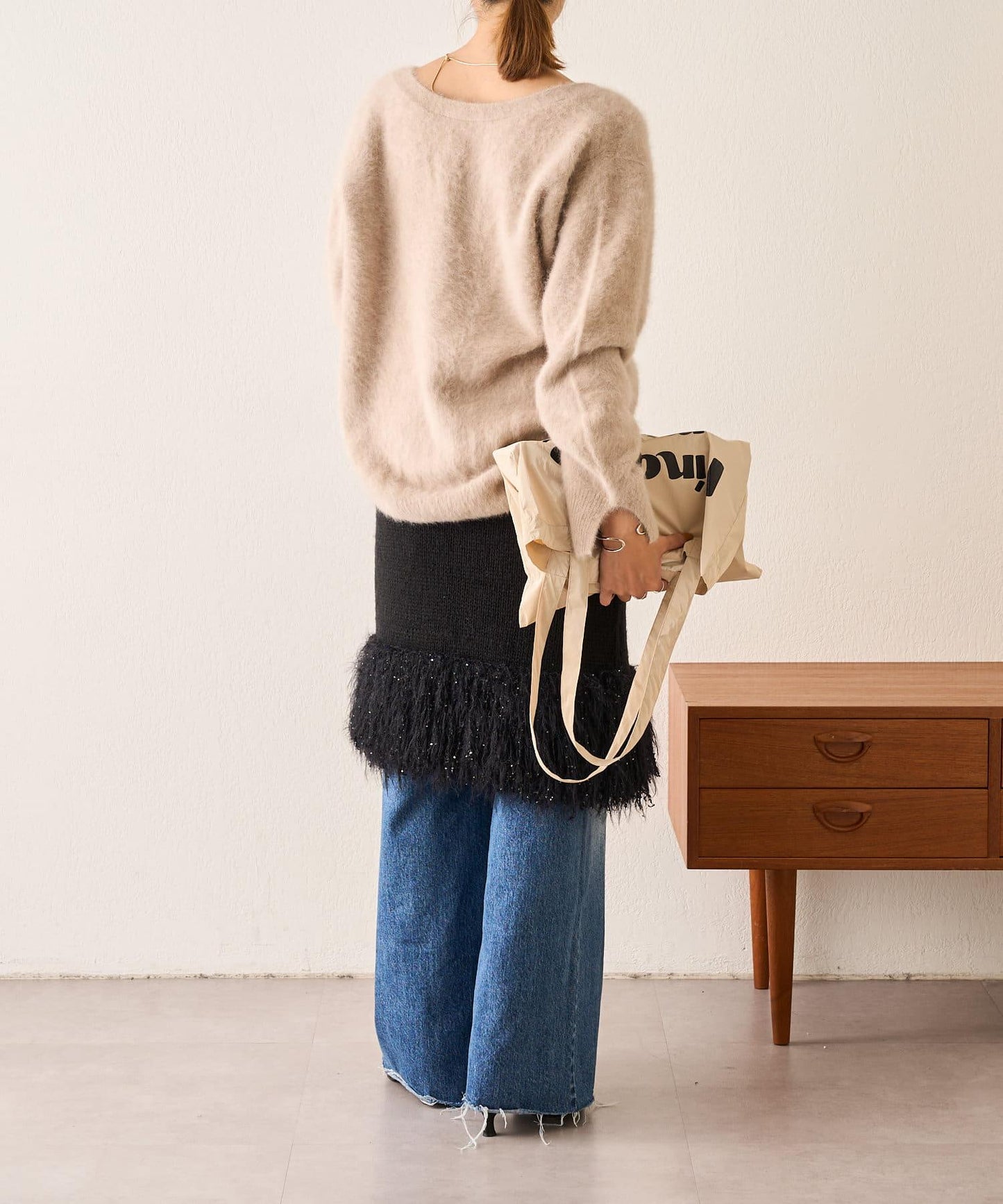 【SHENERY】流蘇針織半身裙