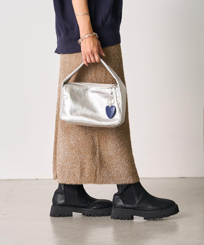 【SHENERY】亮絲長毛修身半身裙