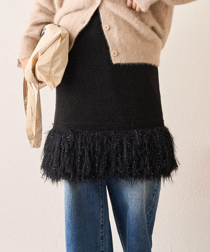 【SHENERY】流蘇針織半身裙