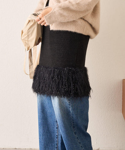 【SHENERY】流蘇針織半身裙