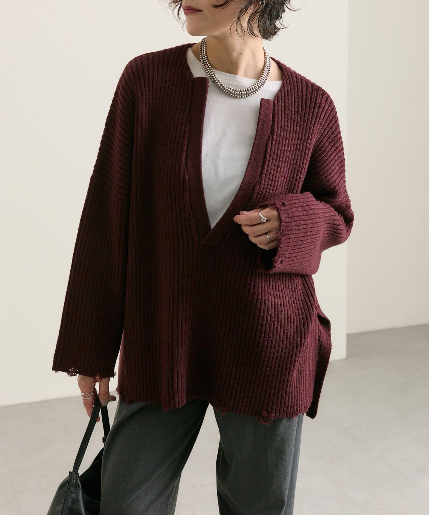 【ear PAPILLONNER】破洞針織衫【SUM1 STYLE】