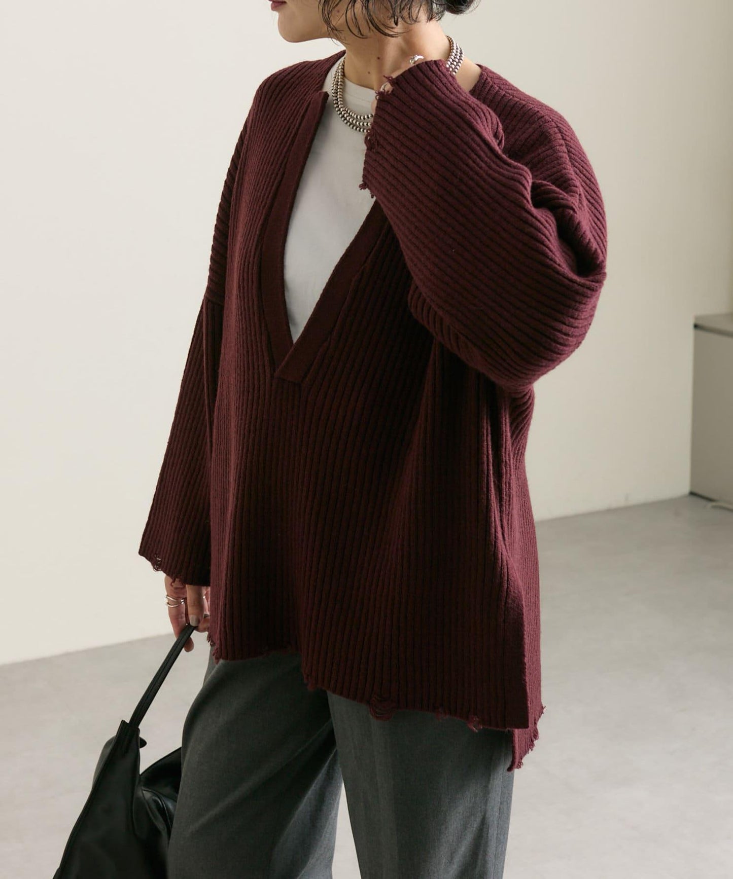 【ear PAPILLONNER】破洞針織衫【SUM1 STYLE】