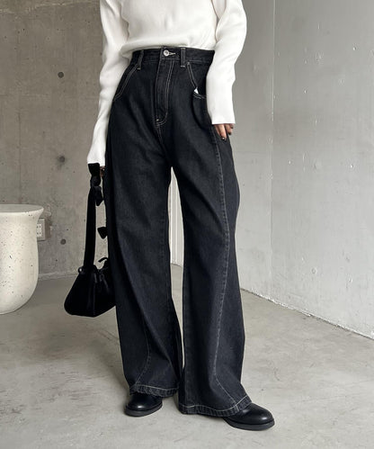 【CAPRICIEUX LE'MAGE】側褶牛仔褲