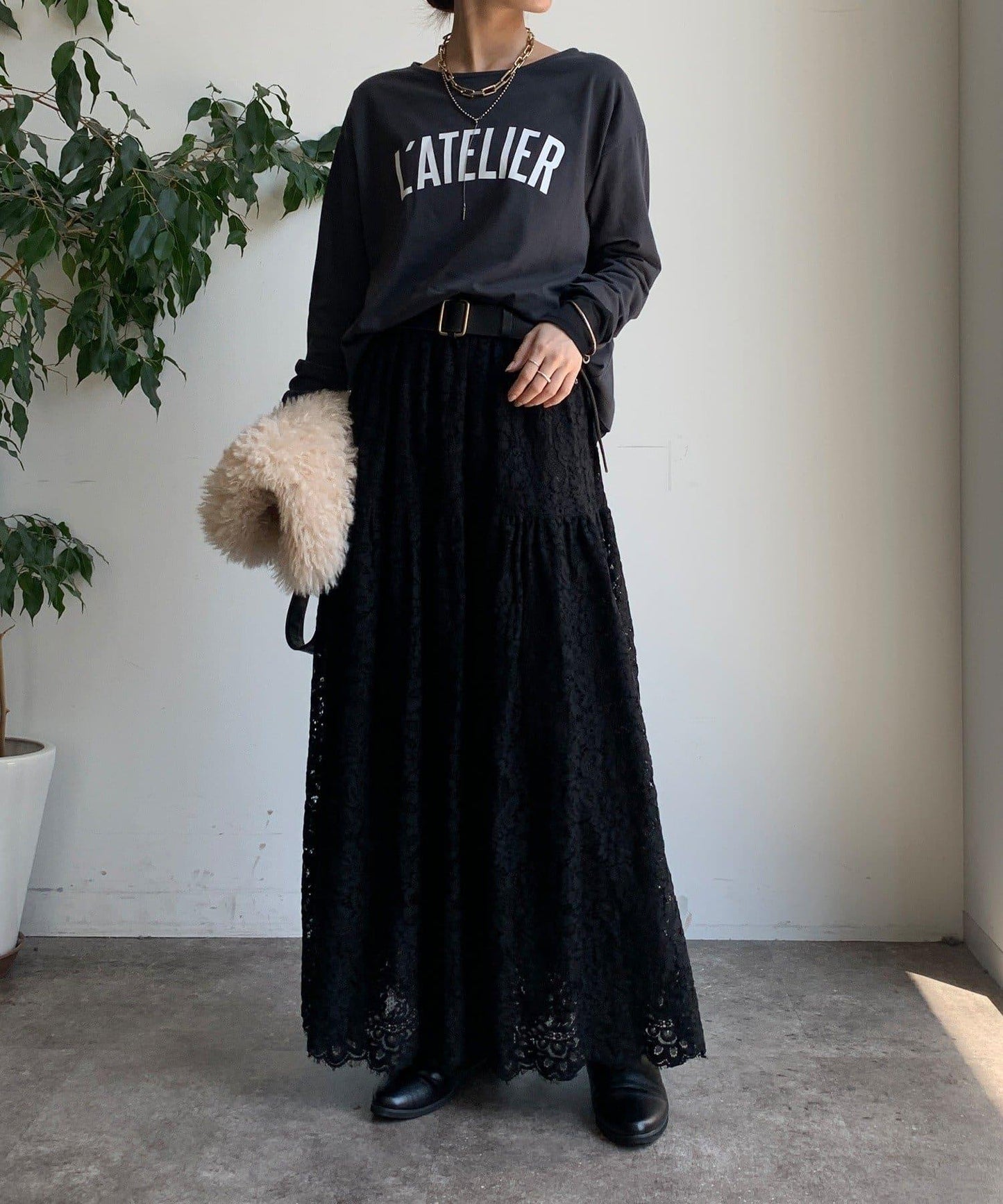 L’ATELIER 拼接T恤