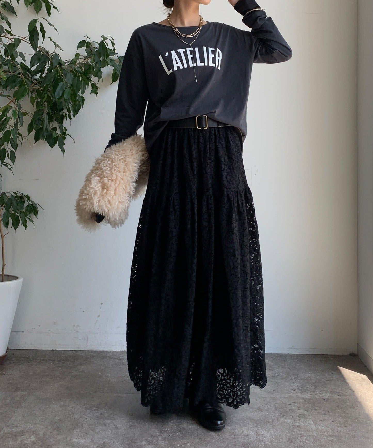 L’ATELIER 拼接T恤