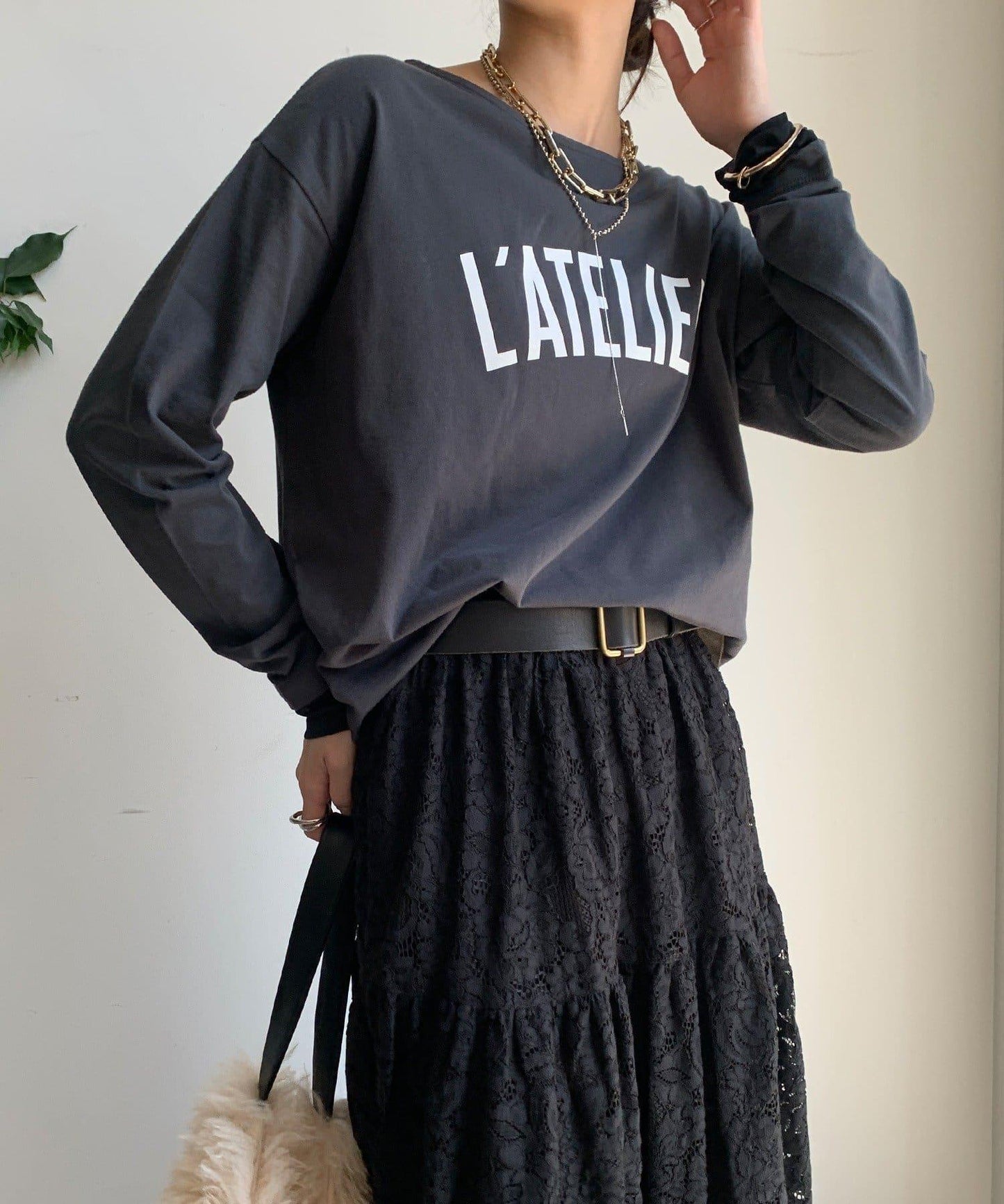 L’ATELIER 拼接T恤