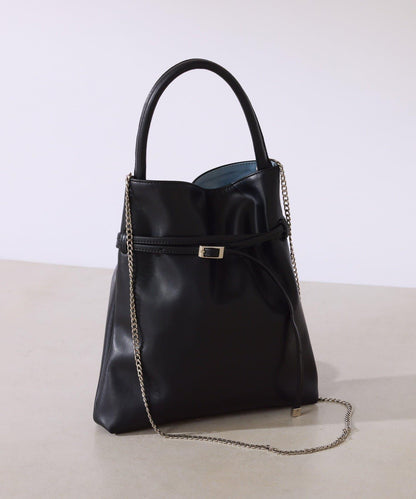 【PAPILLONNER/パピヨネ】帶腰帶單手柄托特包