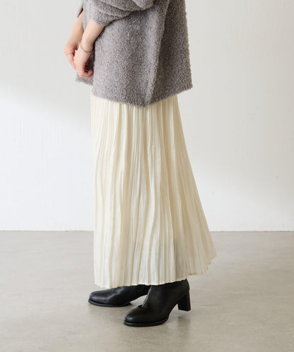 長絲緞面百褶裙