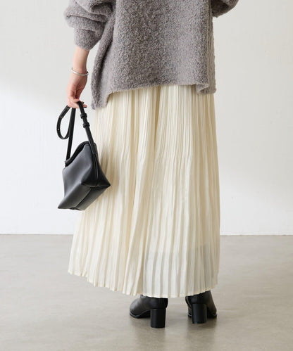 長絲緞面百褶裙