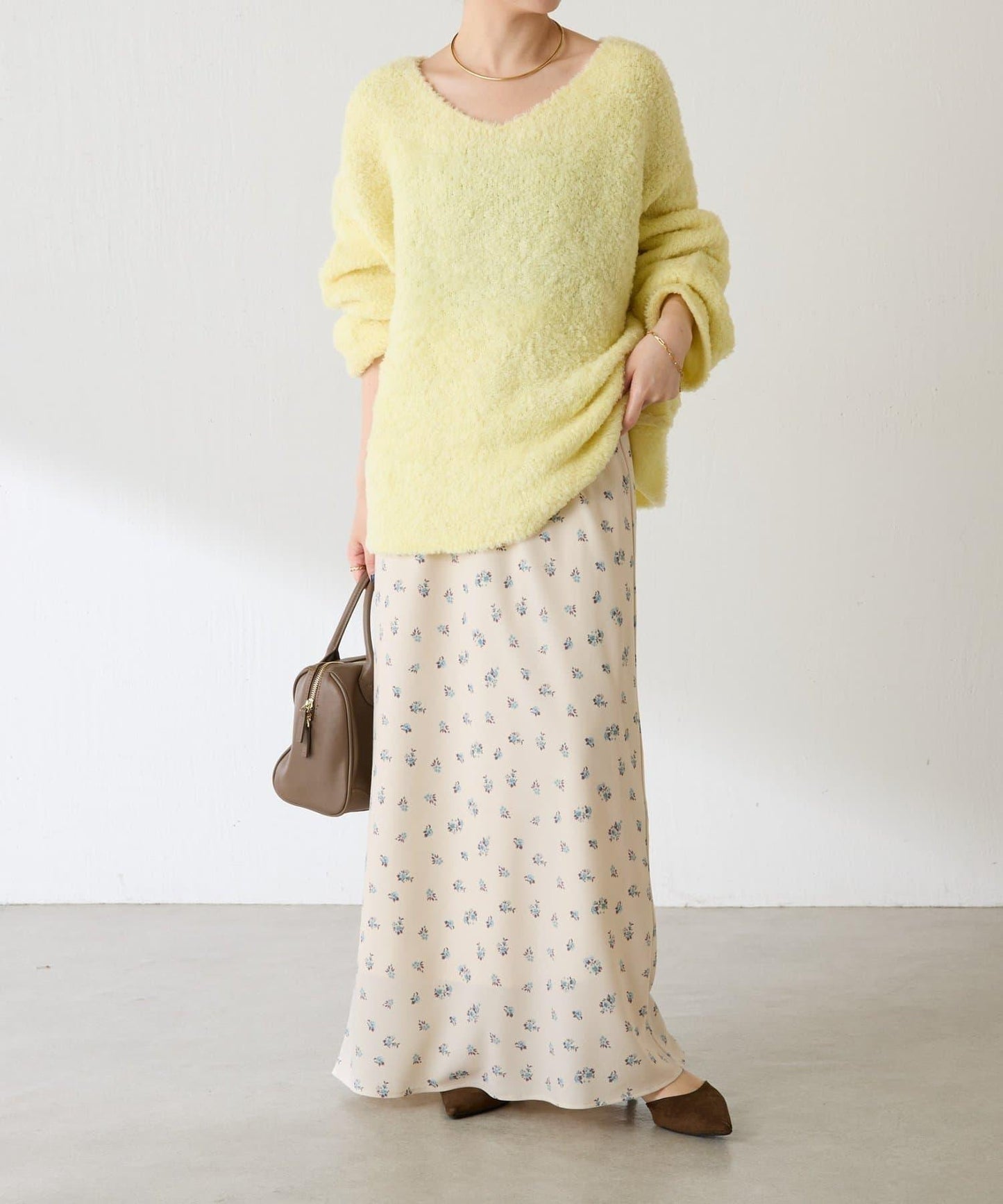 【多場合可穿】羊毛混紡毛圈套頭針織衫