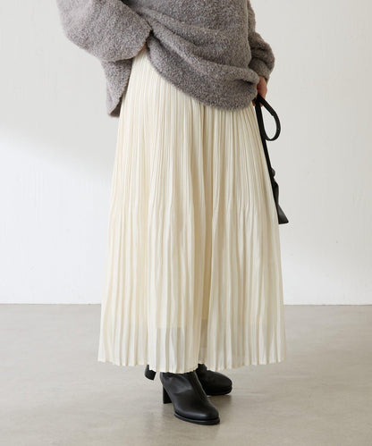 長絲緞面百褶裙