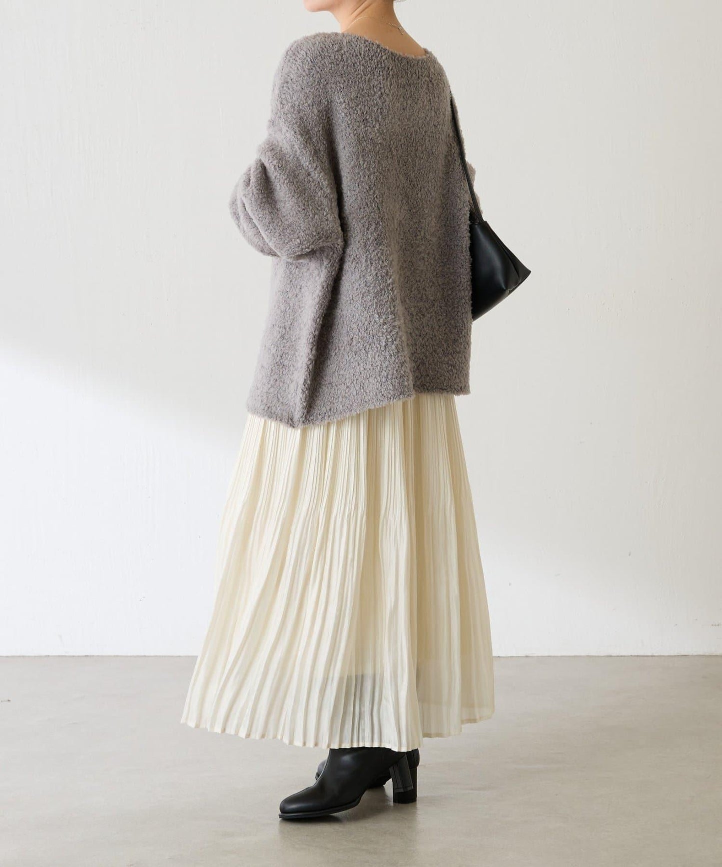 長絲緞面百褶裙