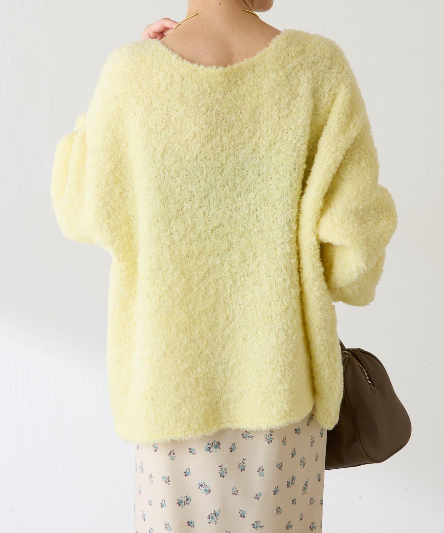 【多場合可穿】羊毛混紡毛圈套頭針織衫