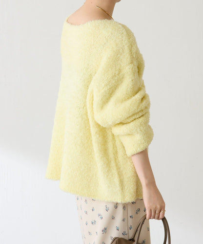 【多場合可穿】羊毛混紡毛圈套頭針織衫