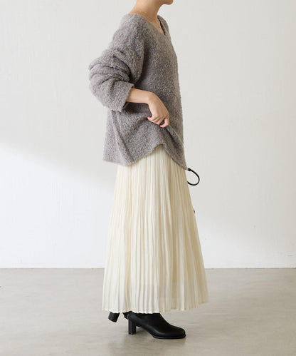 長絲緞面百褶裙