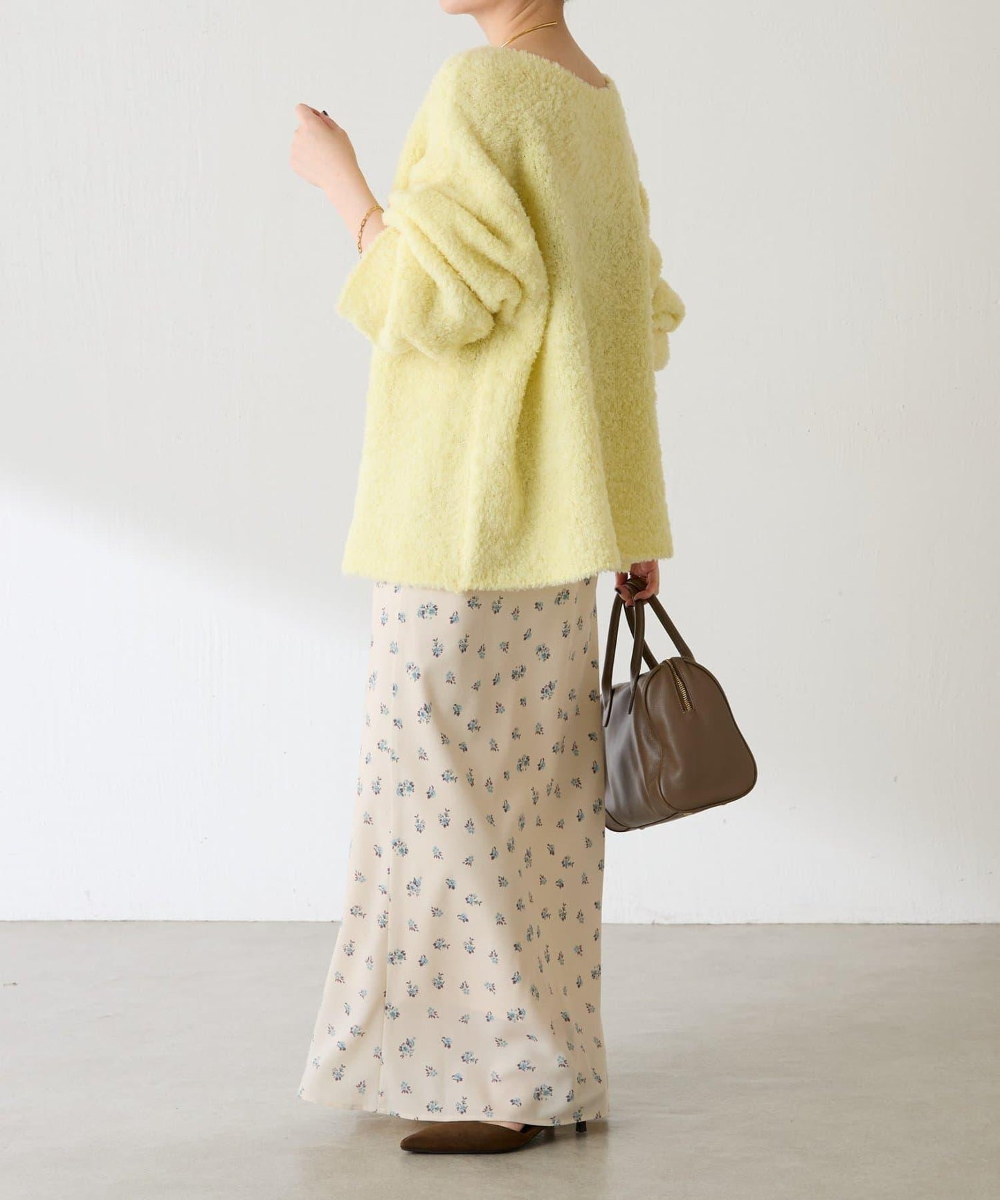 【多場合可穿】羊毛混紡毛圈套頭針織衫