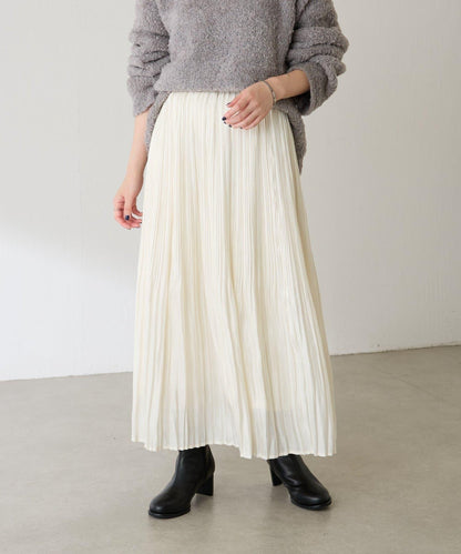 長絲緞面百褶裙