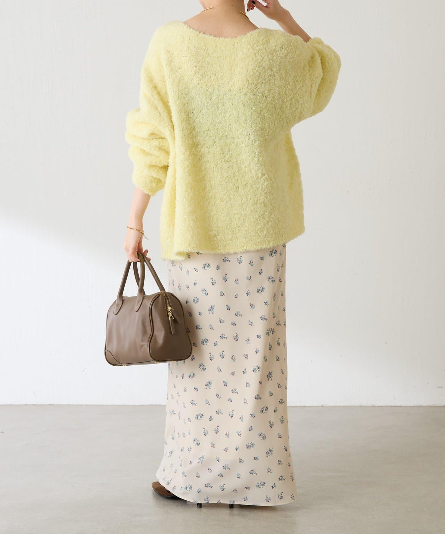 【多場合可穿】羊毛混紡毛圈套頭針織衫