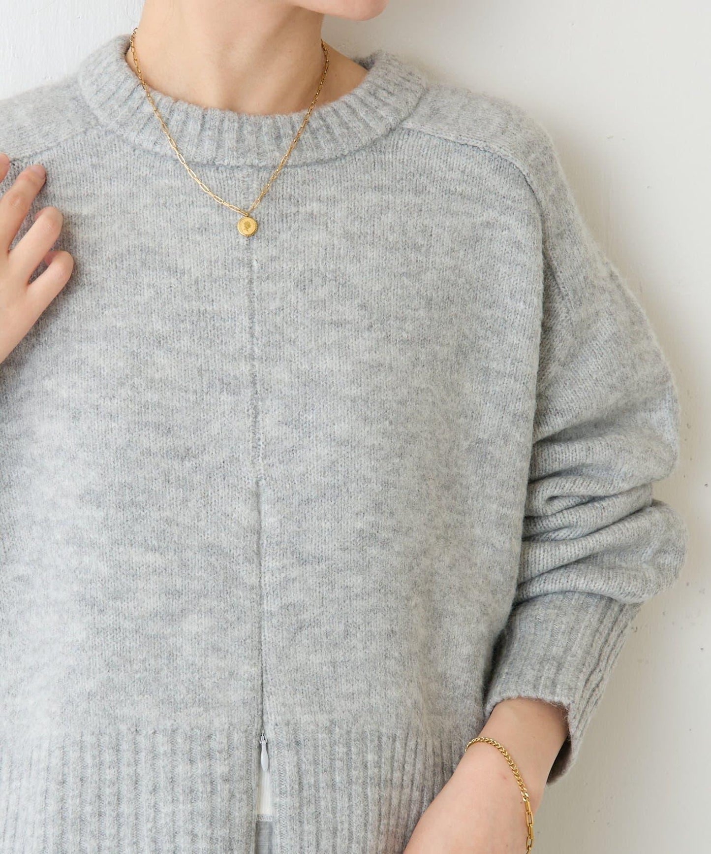 【可手洗/易於疊穿】仿犛牛絨短款針織衫