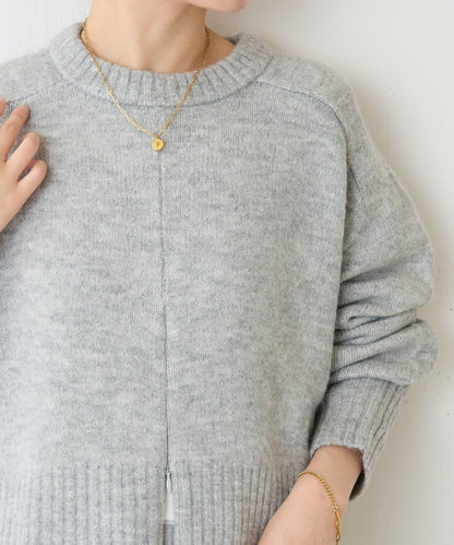 【可手洗/易於疊穿】仿犛牛絨短款針織衫