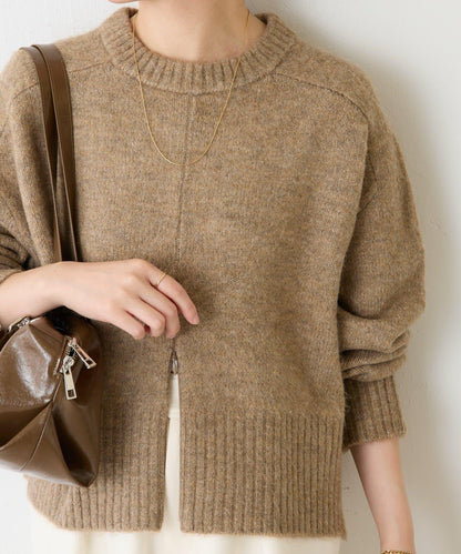 【可手洗/易於疊穿】仿犛牛絨短款針織衫