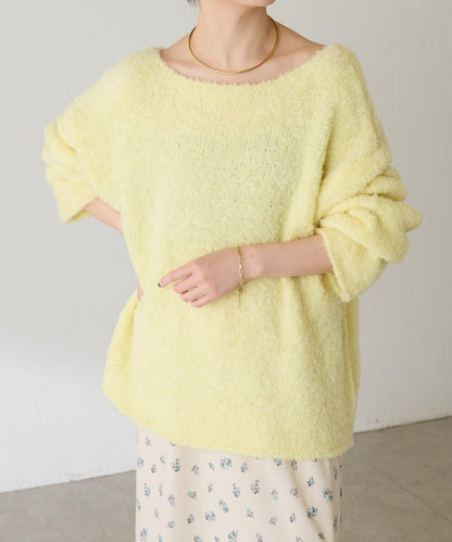 【多場合可穿】羊毛混紡毛圈套頭針織衫