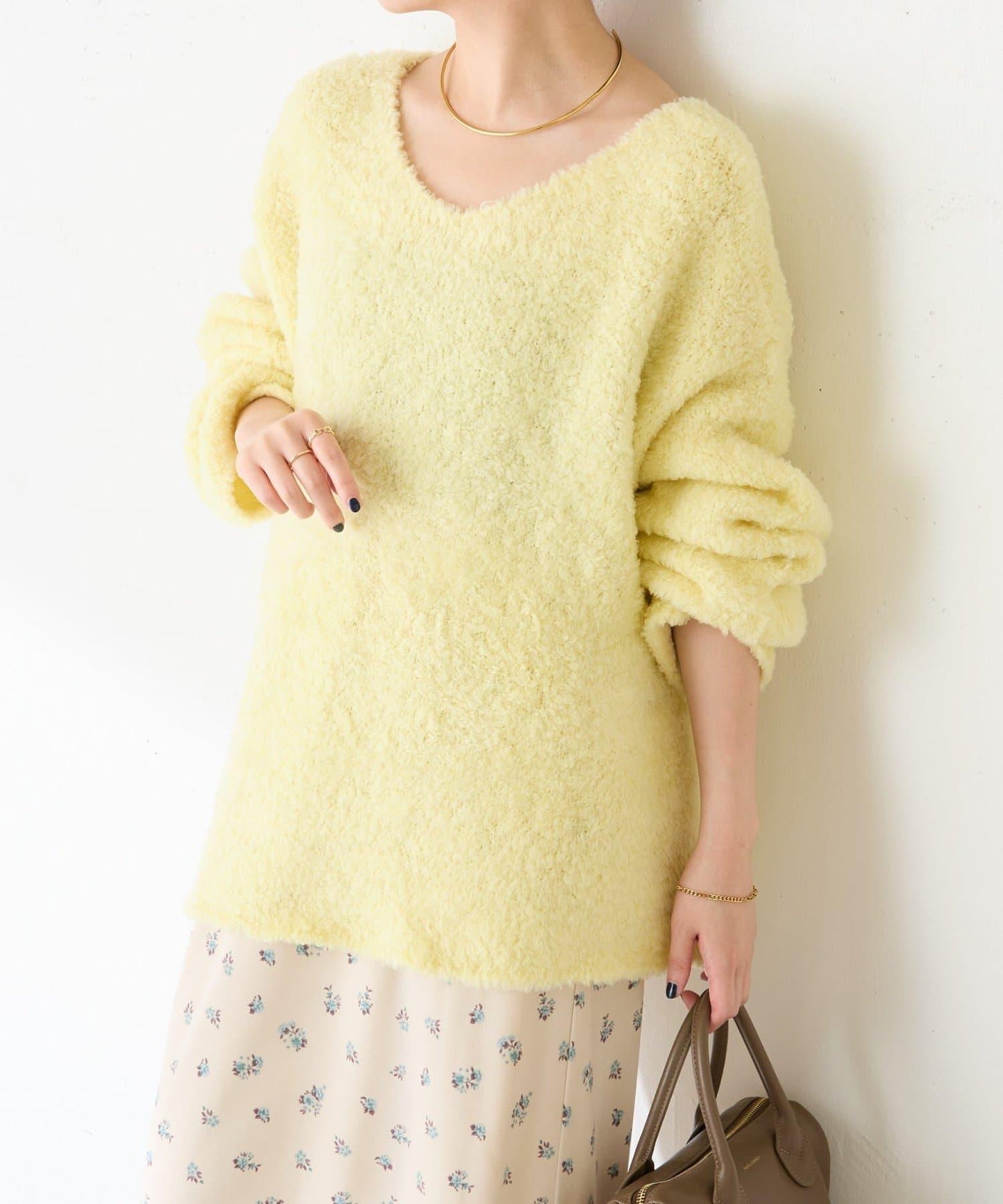 【多場合可穿】羊毛混紡毛圈套頭針織衫