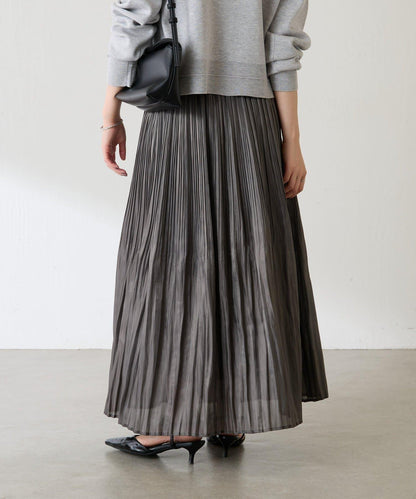 長絲緞面百褶裙