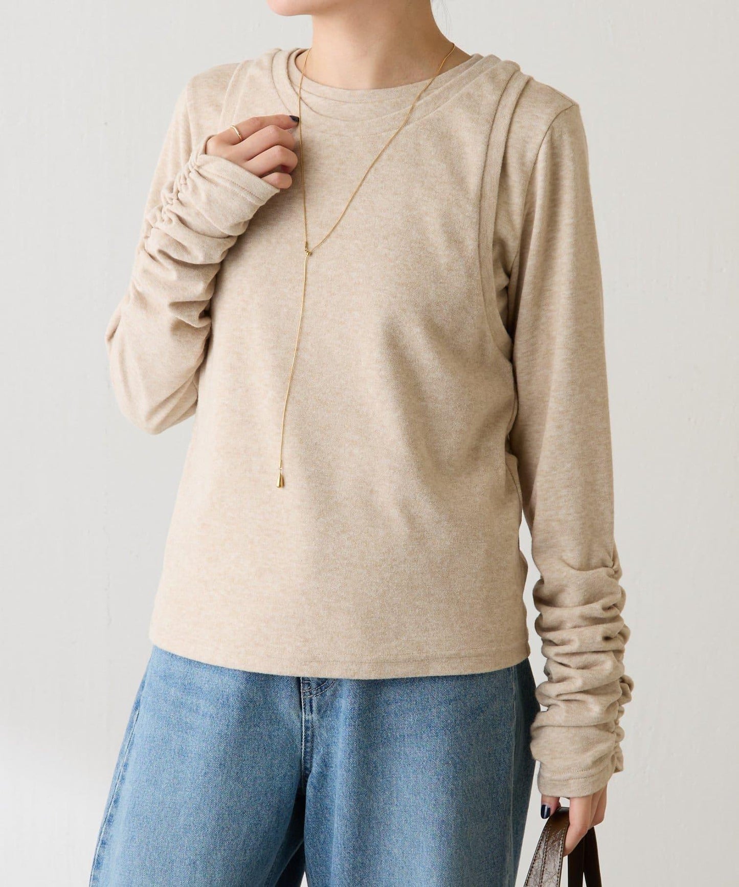 【套裝商品】毛圈層疊長袖T恤