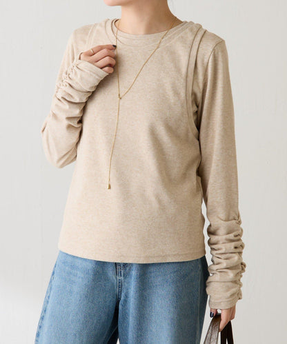 【套裝商品】毛圈層疊長袖T恤