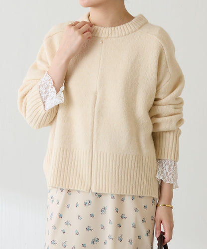 【可手洗/易於疊穿】仿犛牛絨短款針織衫