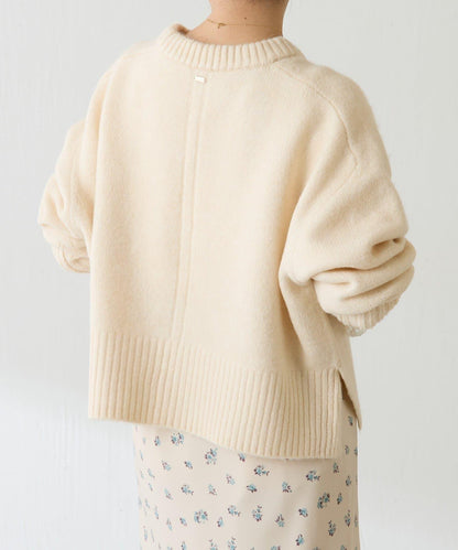 【可手洗/易於疊穿】仿犛牛絨短款針織衫