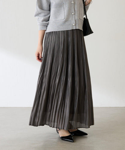 長絲緞面百褶裙