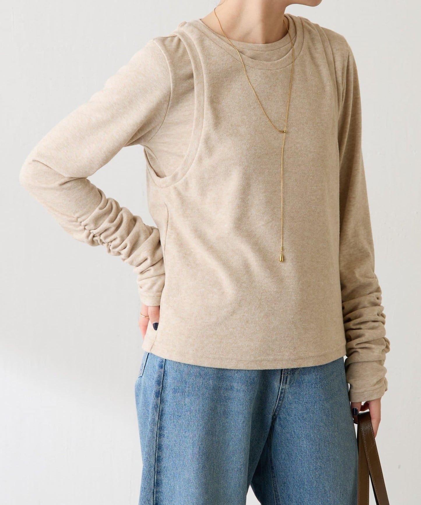 【套裝商品】毛圈層疊長袖T恤