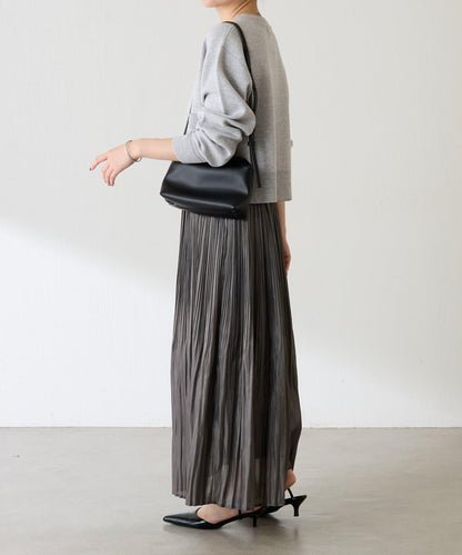 長絲緞面百褶裙