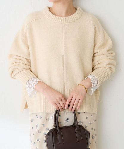 【可手洗/易於疊穿】仿犛牛絨短款針織衫