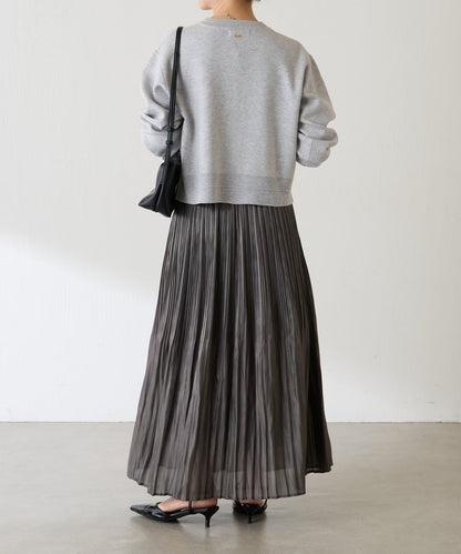 長絲緞面百褶裙