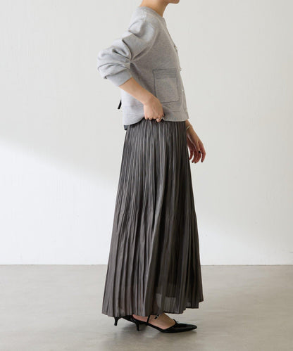 長絲緞面百褶裙